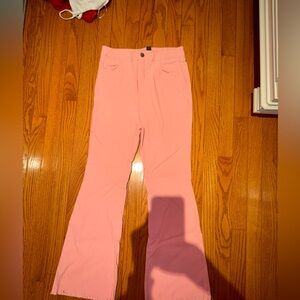 pink flair pants
